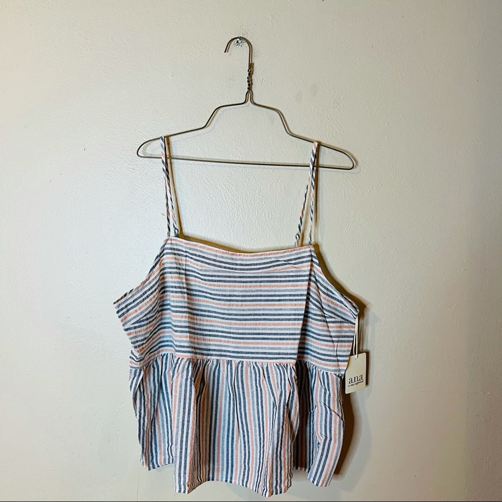 NWT Striped Sleeveless Blouse